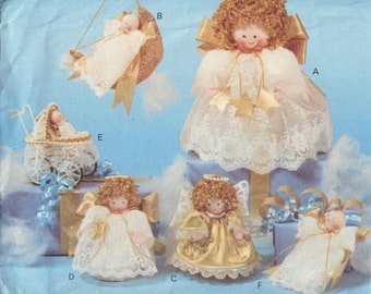 ANGEL Ornaments & Tree Topper Craft Pattern | Luv 'n Stuff Butterick 3596 Vintage 1994 Uncut OOP
