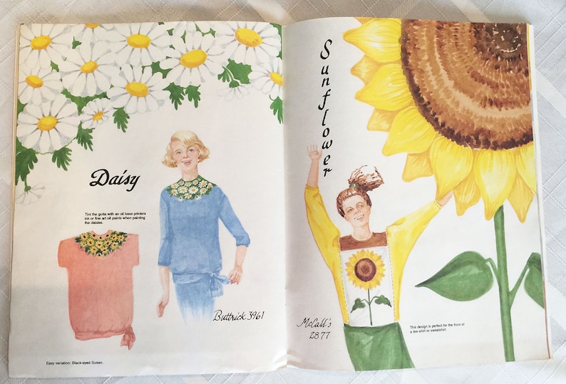 Gorgeous Garden Inspired Garments Fabric Painting Ideas for Fashion Pattern Booklet by Ann Davis Nunemacher Rare Find Vintage 1988