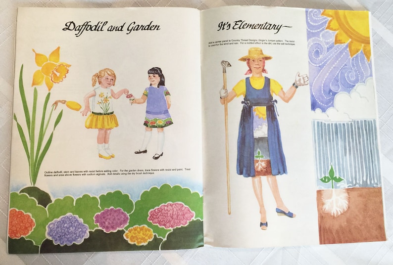 Gorgeous Garden Inspired Garments Fabric Painting Ideas for Fashion Pattern Booklet by Ann Davis Nunemacher Rare Find Vintage 1988