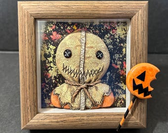 Trick R Treat Sam shadowbox frame sculpt decoration