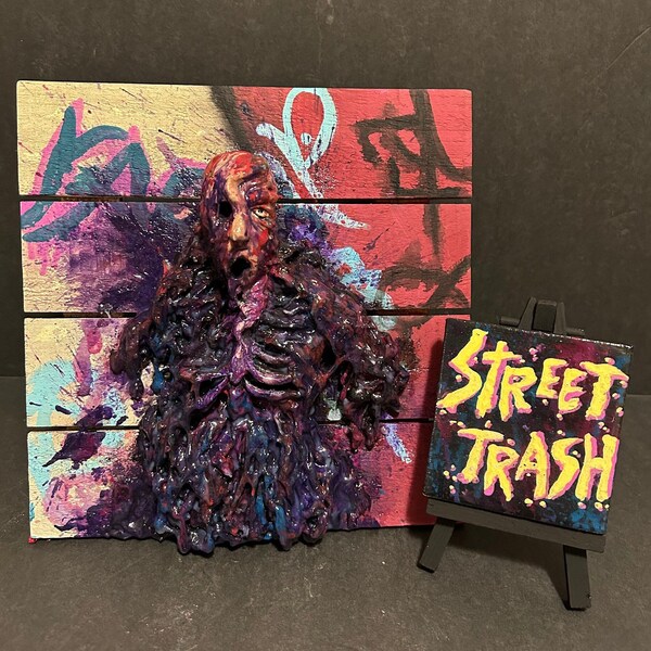 Street Trash Wizzy death sculpt and canvas