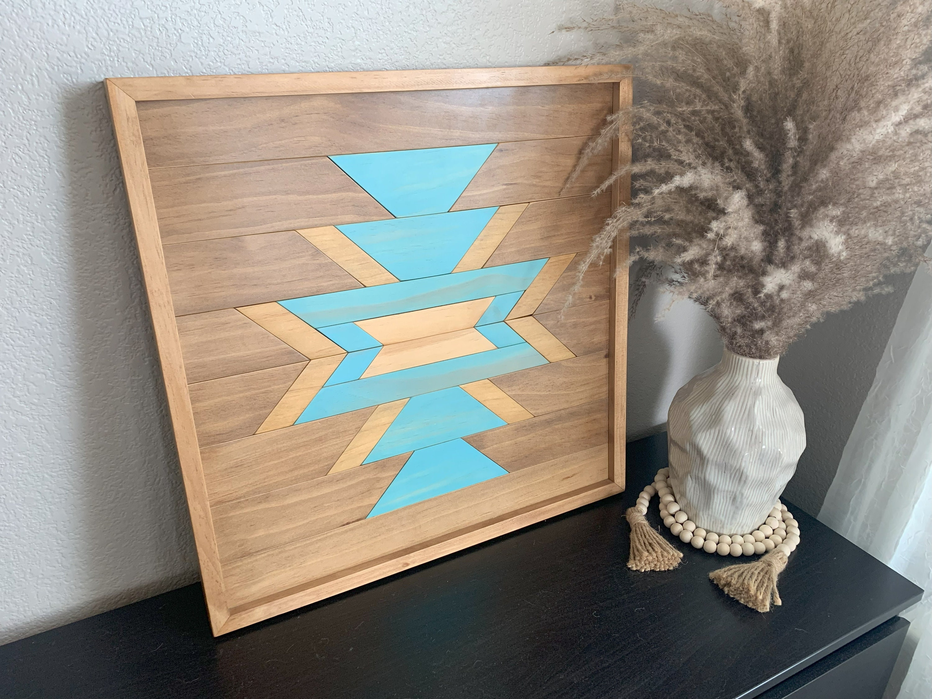 Large Rustic Aztec Wood Art Living Room Wall Decor Wood Etsy