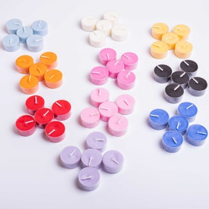 Beautifully Coloured Tealight Candles, Multi Pack Candles Retro Sweets Scented and Unscented. Candle Painting. image 8