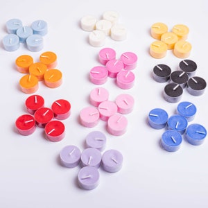 Beautifully Coloured Tealight Candles, Multi Pack Candles Retro Sweets Scented and Unscented. Candle Painting. image 7