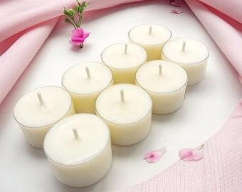 Rhubarb & Strawberry Large Soy Wax Tealight Candles