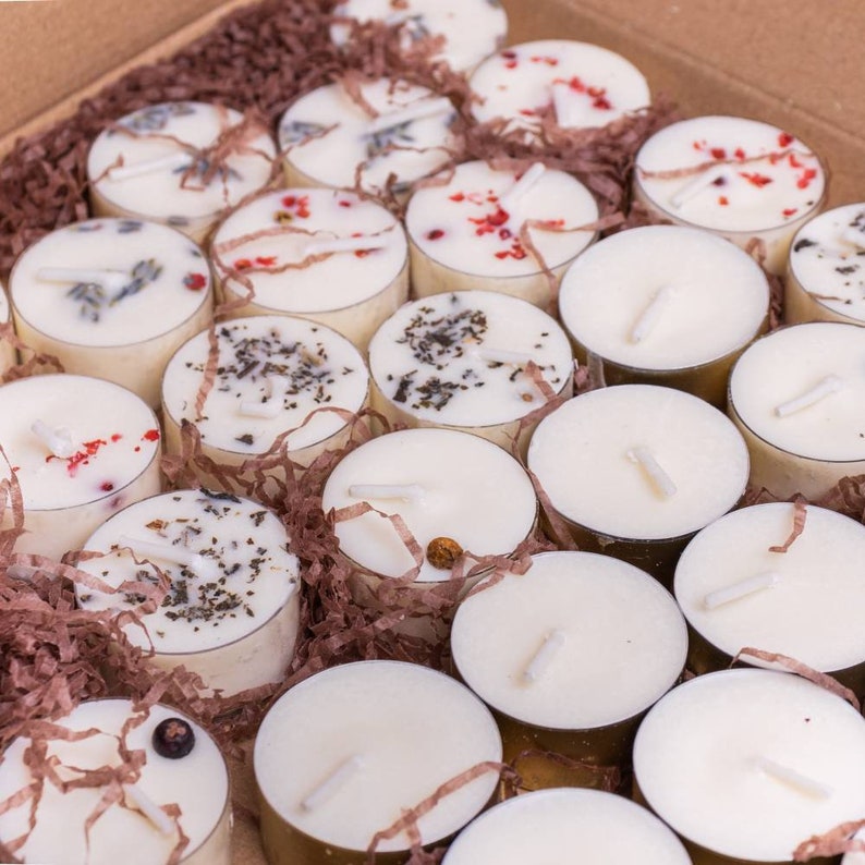 Luxury Essential Oil Tealight Candles Which Mood Christmas Etsy UK