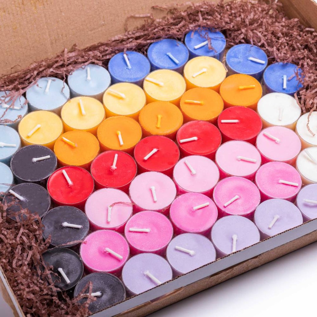 Beautifully Coloured Tealight Candles, Multi Pack Candles Retro Sweets