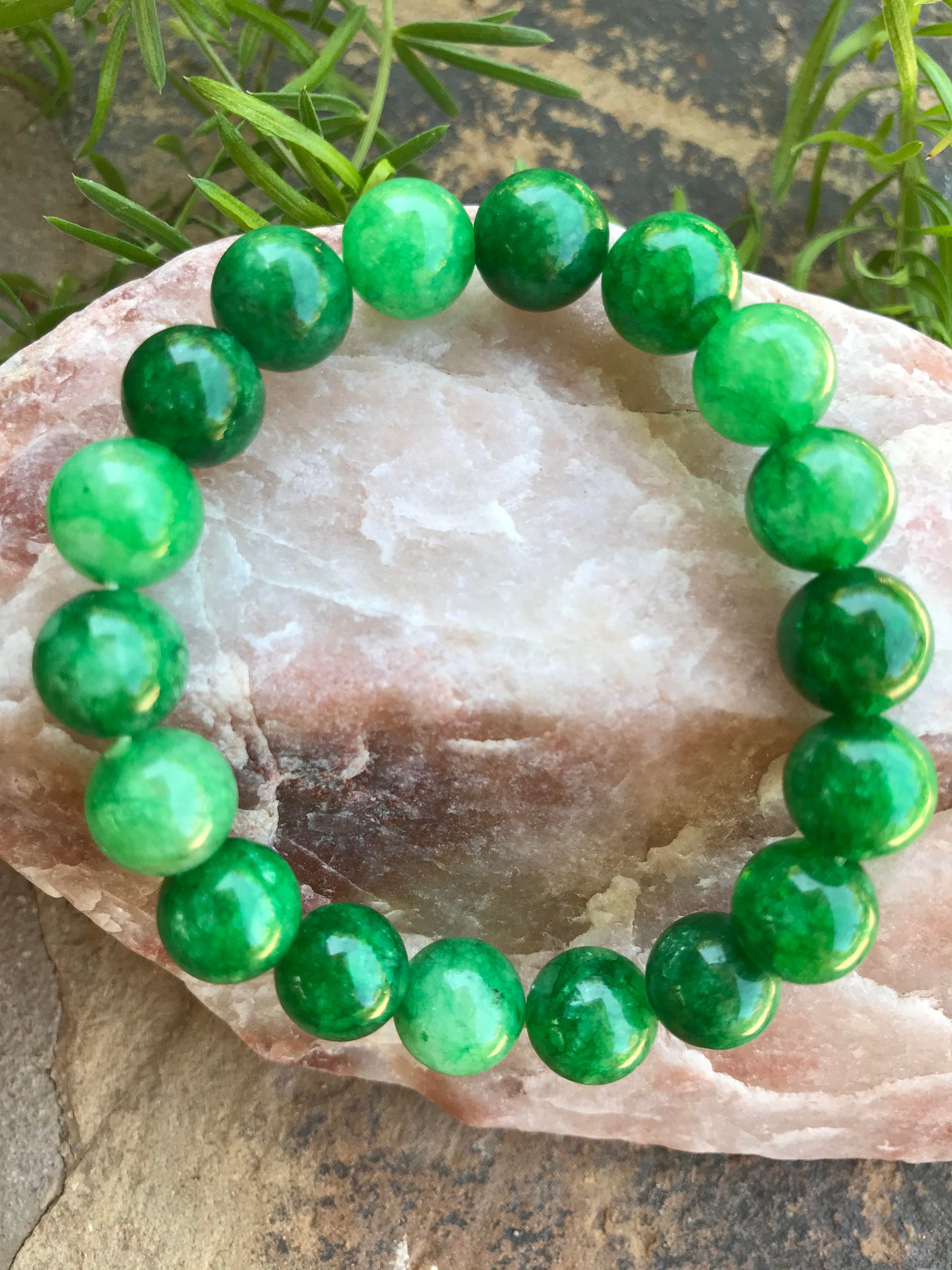 Gorgeous Jade Bracelet 10mm Stones Healing Bracelet Health | Etsy