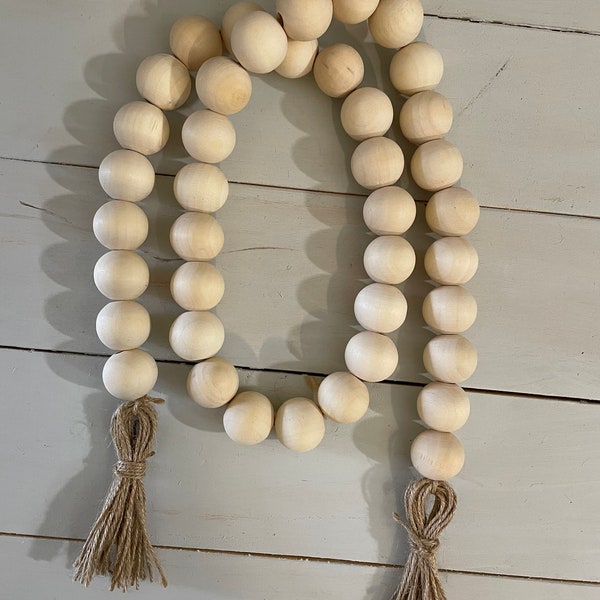 Wooden Bead Garland Etsy