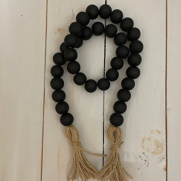 Home Decor, Wood Bead Garland, Halloween Decor, Fall, Halloween, Fall Decor, Decorations, Gift for her, Gifts, Gift, Christmas Gifts, Decor