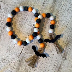 Wood Bead Garland, Halloween, Halloween Decor, Home Decor, Decor, Gift, Gifts, Gifts for, Kitchen, Home, Home Decorations, personalized
