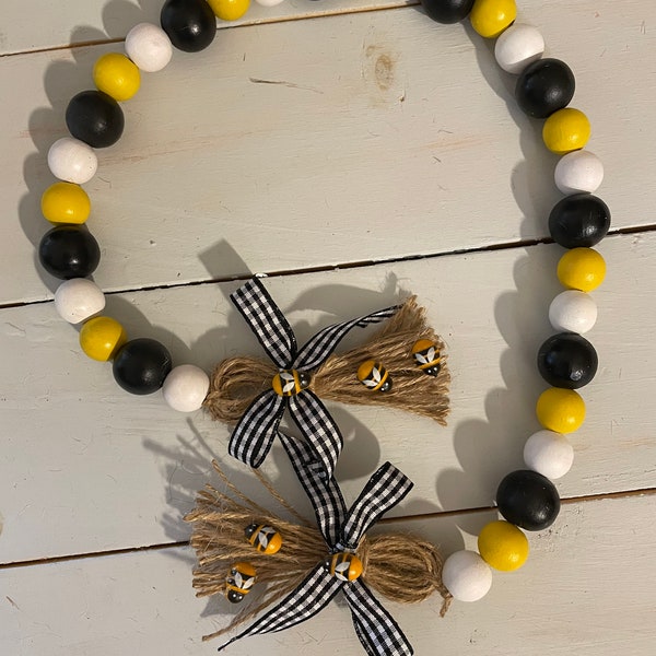 Decoración de primavera para el hogar, guirnalda de cuentas de madera, decoración, regalo, regalo para ella, regalo de Navidad, regalos para, adorno, adornos, cocina, decoración del hogar