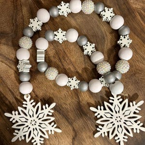 Christmas, Wood Bead Garland, Decor, Home Decor, Ornamental, Christmas Gift, Christmas Gift, Christmas Ornaments, Gifts for her, Gifts, Gift