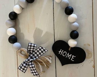 Home Decor, Wood Bead Garland, Gift for her, Decor, Gift, Christmas Gifts, Ornaments, Room Decor,  Fall Decor for the home, Gifts, Home