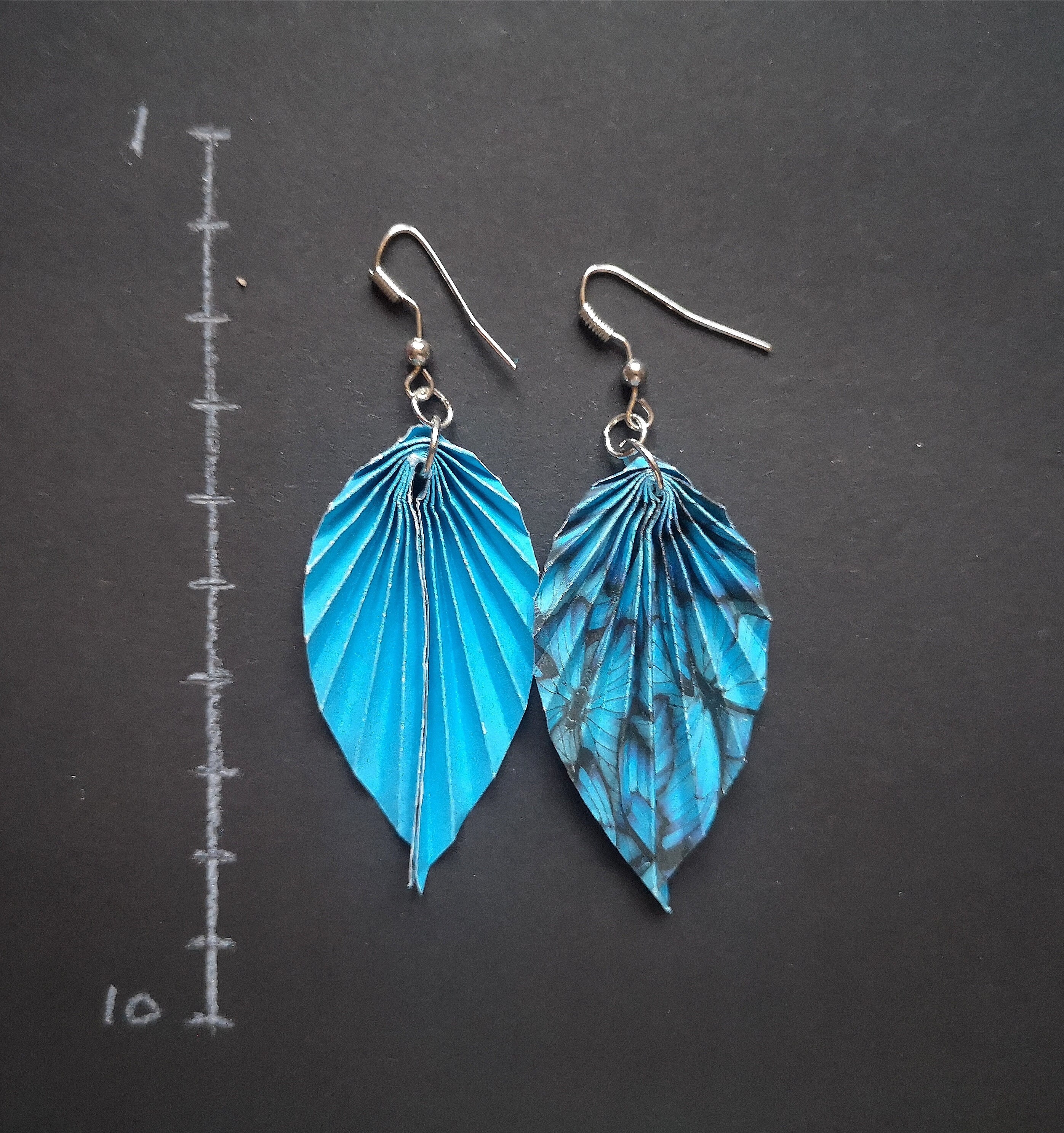 2 Pairs of Paper Earrings Origami Ohrringe Etsy