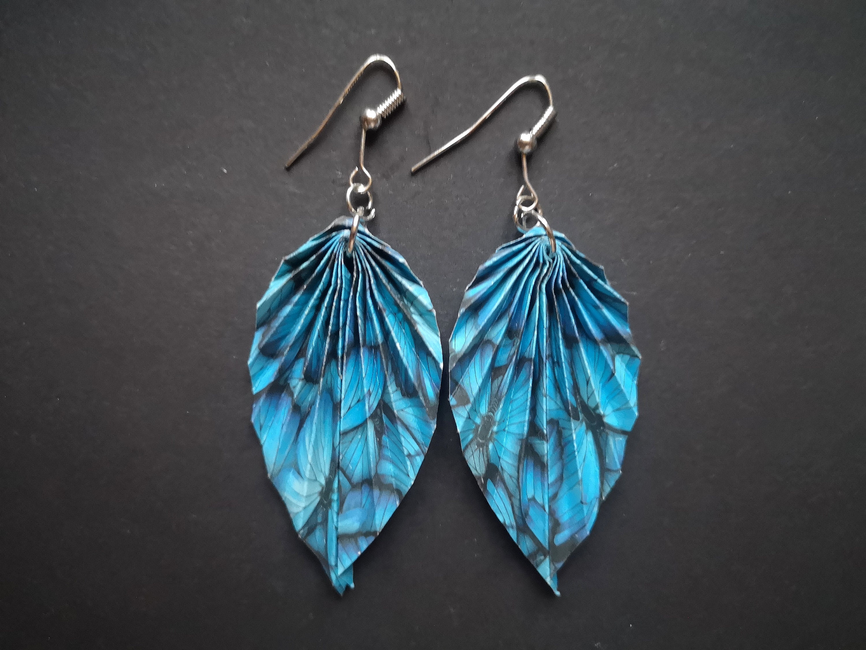 2 Pairs of Paper Earrings Origami Ohrringe Etsy