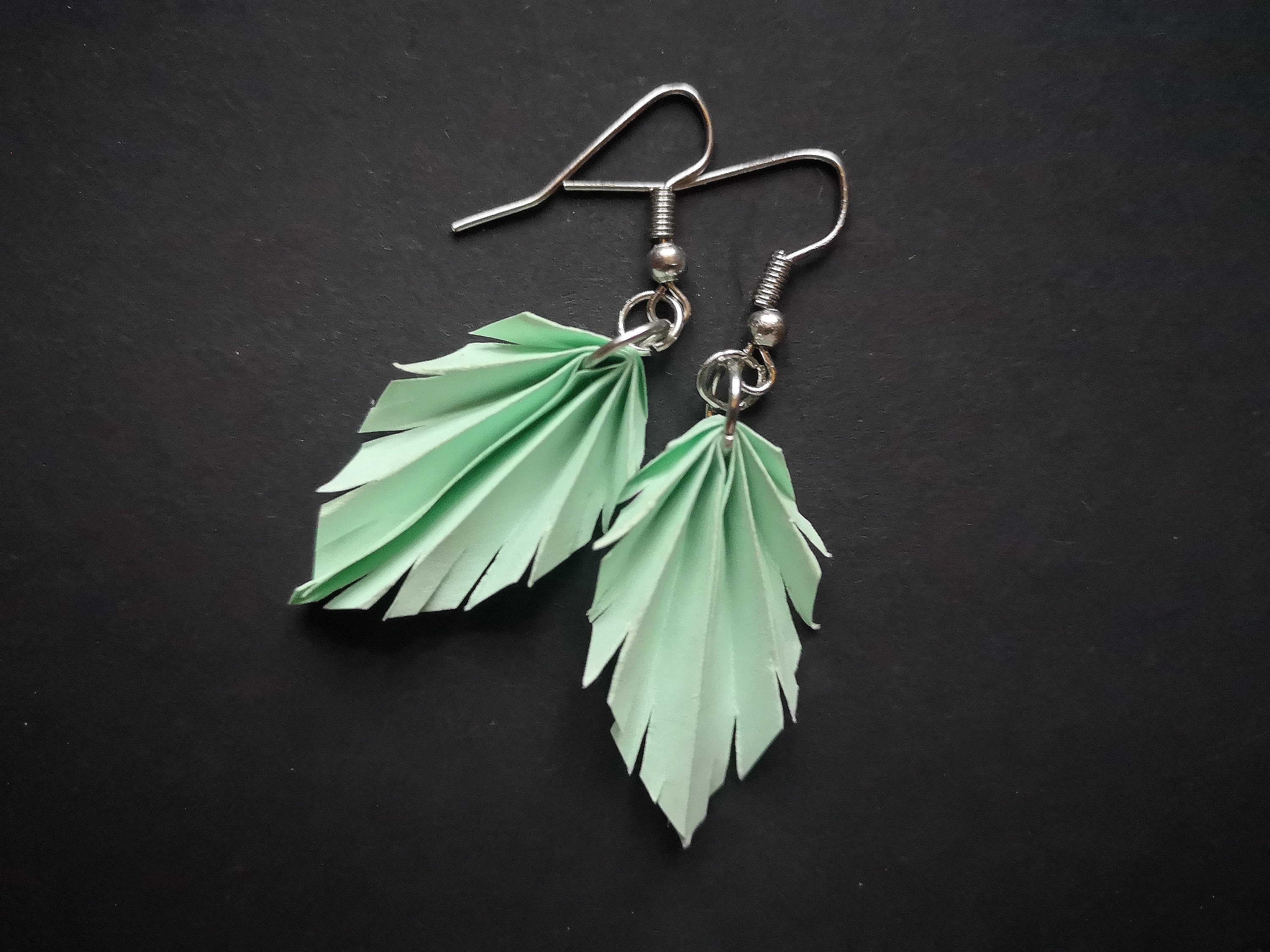 2 Pairs of Paper Earrings Origami Ohrringe Etsy