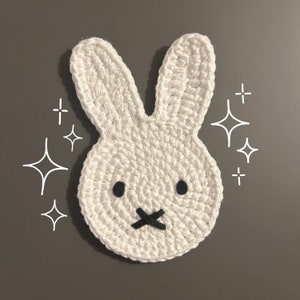 white bunny coasters