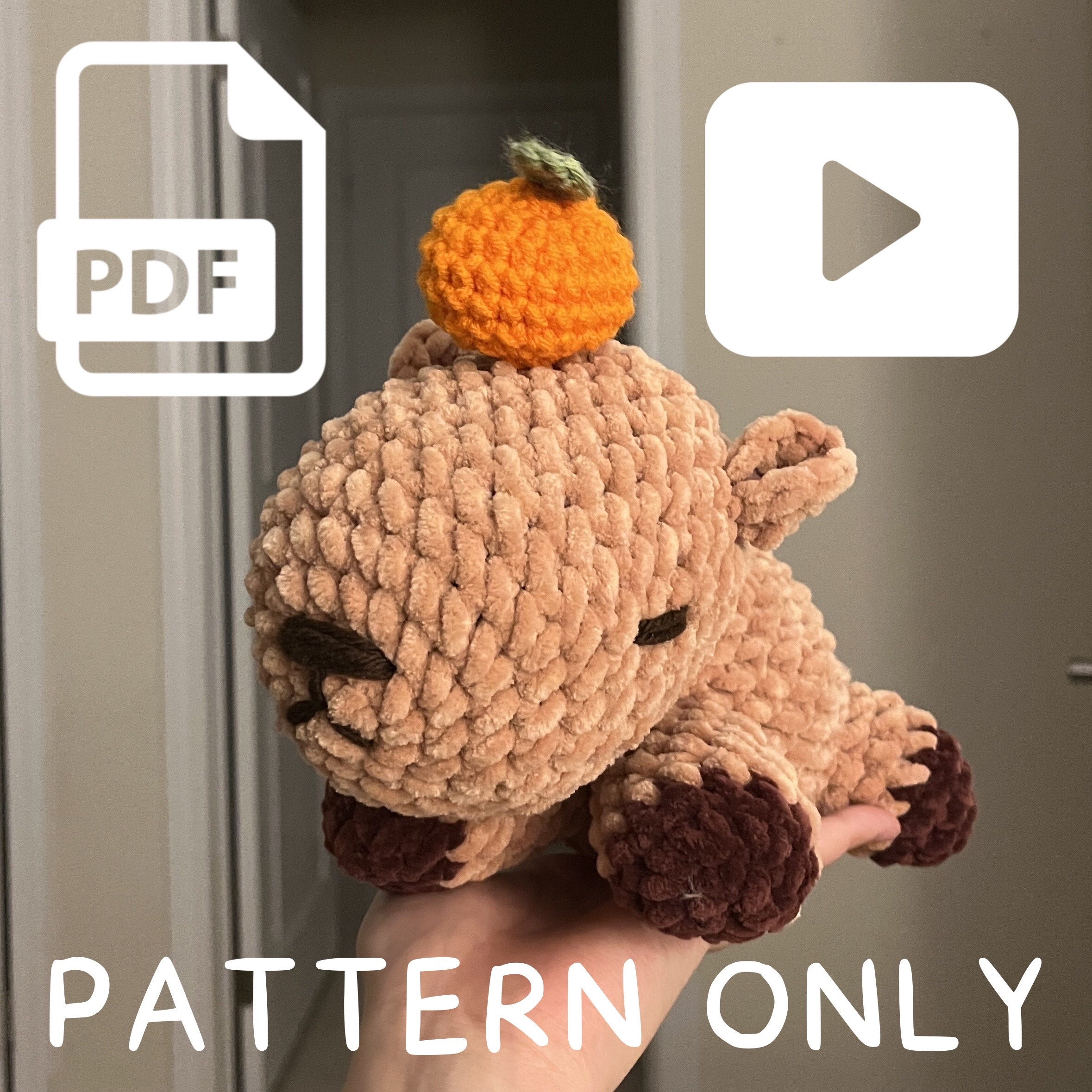 Peluche Capibara 30cm: Giocattolo Morbido Con Zaino E Tartaruga Staccabile, Regalo Per Bambini E Ragazze - 3