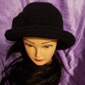 Crochet hats with flowers