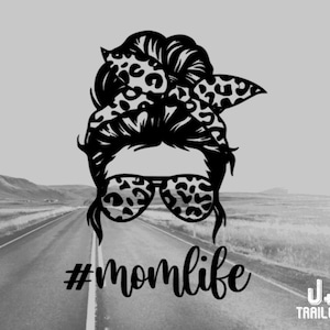 Mom Life Permanent Decal // Vinyl Decals for Cups, Cars, Laptops and Journals