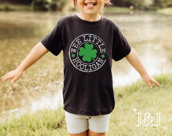 Comfort Colors Wee Little Hooligan Tee | St. Pattys Day Youth Shirt | Four Leaf Clover | Saint Patrick's Day | Kiss Me I'm Irish | Shamrock
