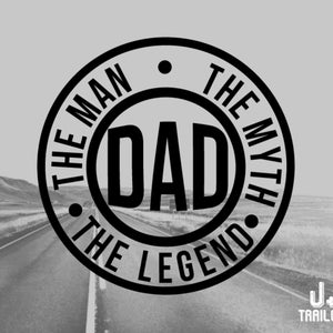 Dad The Man Permanent Decal // Vinyl Decal for Cups, Laptops, Journals, and Cars