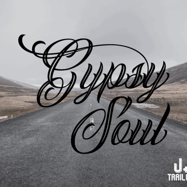 Gypsy Soul Permanent Decal // Vinyl Decal for Cups, Laptops, Journals, and Cars