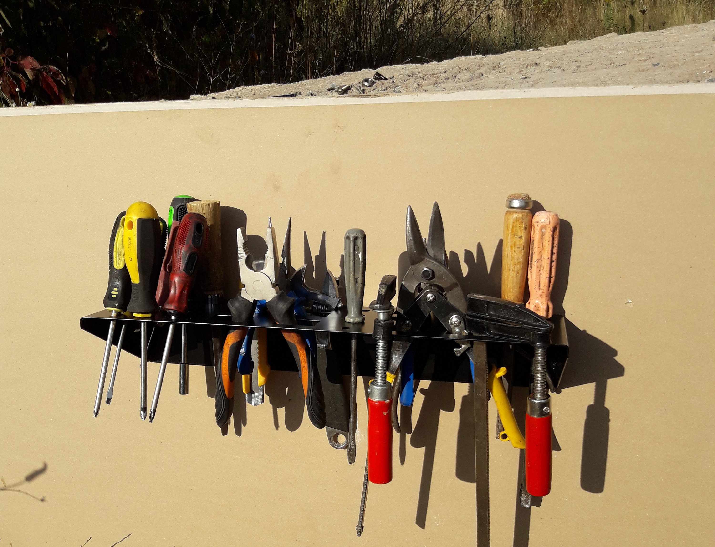 Wall Tool Holder Screwdriver Pliers Wall Bracket Garage Etsy