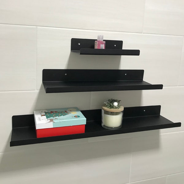 Black metal shelf, Frame shelf, Decorative wall shelf, Rustic furniture, Floating wall shelf, Modern metal, Decorative minimal shelf