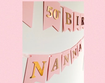 Wimpelkette Geburtstag / Partygirlande / Geburtstagsparty Banner / Geburtstagsparty Deko / Geburtstagsparty Deko