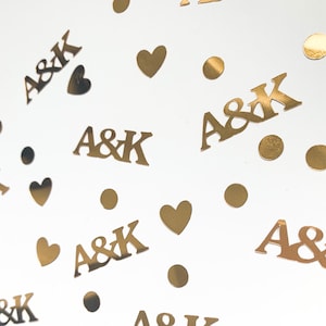 Gepersonaliseerde initialen verloving/bruiloft Confetti/tafel Scatter/tafel decor