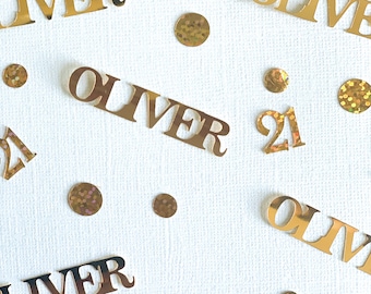 Personalised Name Birthday Confetti / Birthday party decor / Birthday decorations / Table Scatter / Age confetti