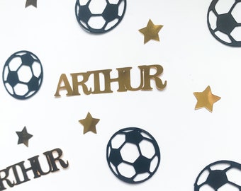 Personalized Football Confetti, Foil Name, Party Decor