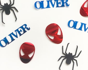 Personalised Spiderman Inspired Theme Confetti / Spiderman Inspired Theme Party / Spiderman theme decorations / Table Decor / Table Scatter