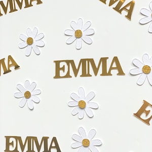 Personalised Daisy Confetti / Daisy Theme decor / Daisy Theme decorations / Daisy table scatter