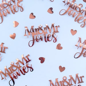 Mr & Mr - Confete de casamento personalizado / Decoração de mesa / Dispersão de mesa / Decoração de casamento