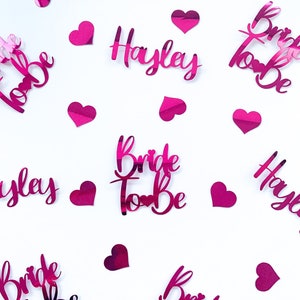 Personalisierte Braut sein Konfetti / Personalisierte Hen Party / Tischdekoration / Brautparty / Hen do Dekoration / Henne Party