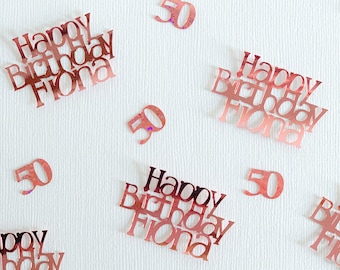 Gepersonaliseerde verjaardagsconfetti / decor verjaardagsfeestje / verjaardagsdecoratie / tafeldecoratie / tafeldecoratie / confetti op maat