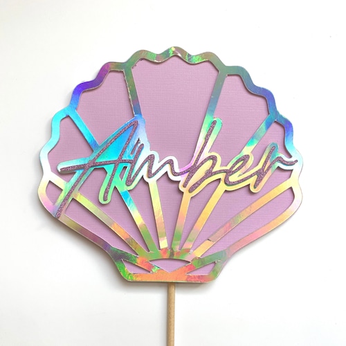 Shell Theme Cake Topper / Mermaid Theme Cake Topper - Etsy