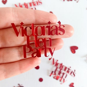 Personalised Hen Party Confetti / Hen Do decor / Bridal Shower decorations / Table Scatter