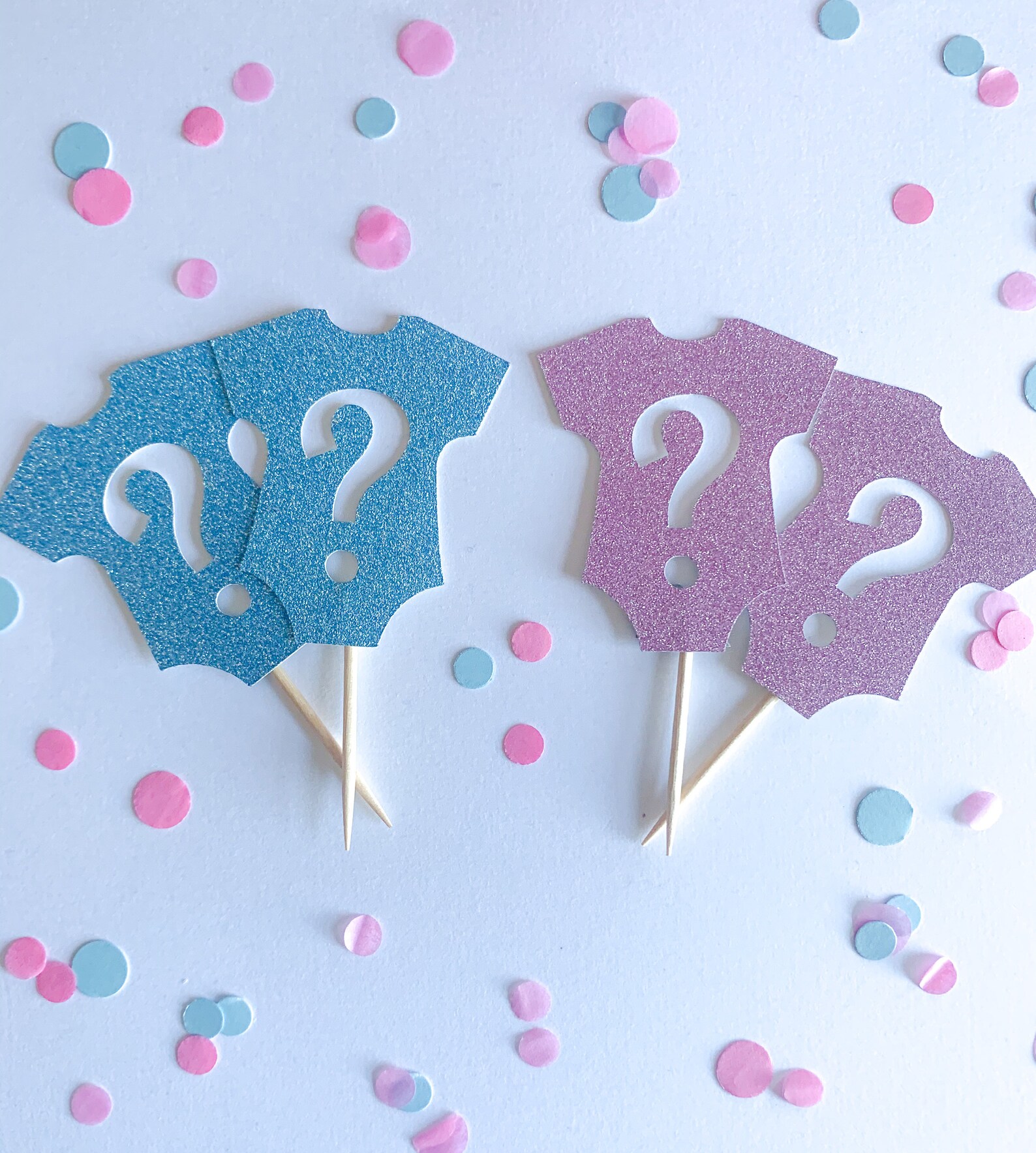 Personalised Gender Reveal Confetti / Gender Reveal Decor / Etsy