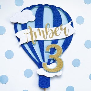 Personalised Hot Air Balloon Cake Topper