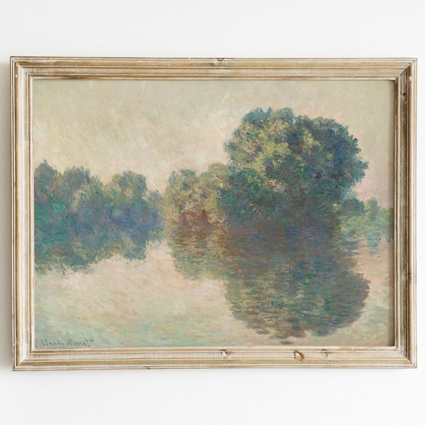 Edge of the Forest - Impressionist forest along the river art print