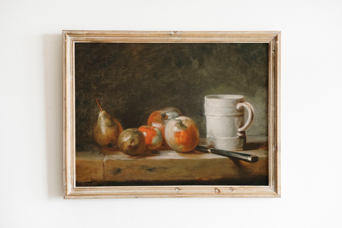 KITCHEN STILL LIFE Antique Homemaker Painting Vintage Etsy