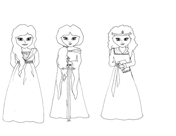 Printable Princess Coloring Page No.5 - Etsy México