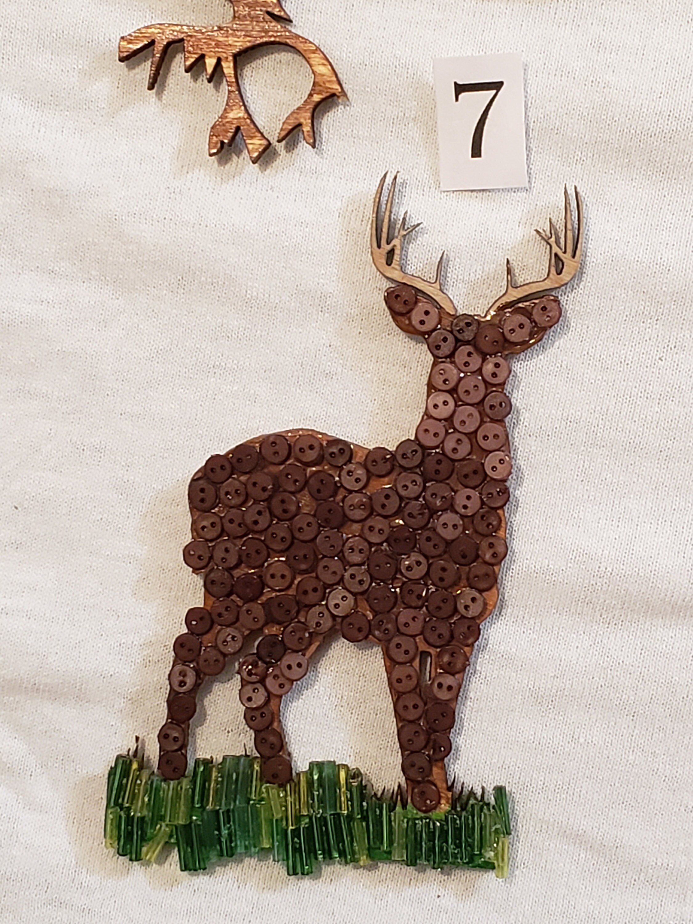 Deer button art Etsy