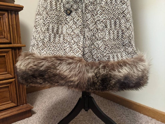 RARE 1970s Vintage Woven Wool Tweed Princess Coat… - image 4