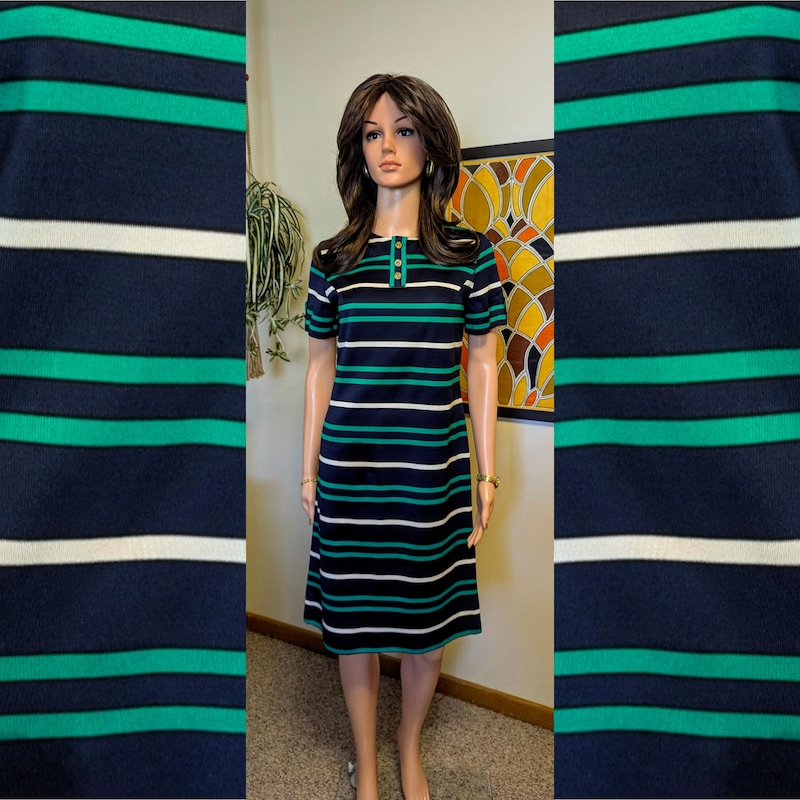 Stripe Navy Gown main image 0