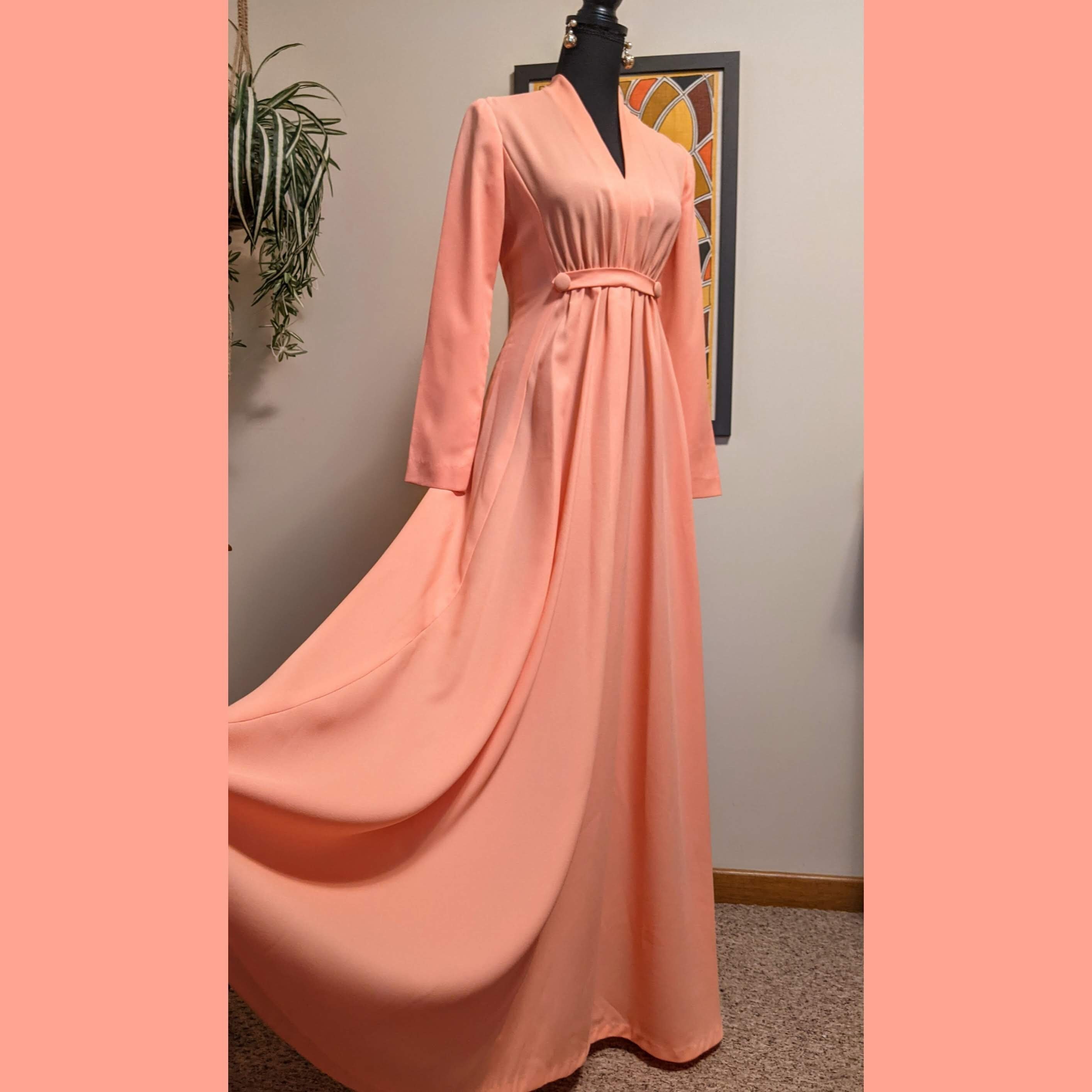 chinese dress ladies Wedtrend Women Yellow Flower Bridesmaid Dress Sheath Square Neck Chiffon Long Sleeves Maxi Dress with High Slit, Yellow Flower / US18W